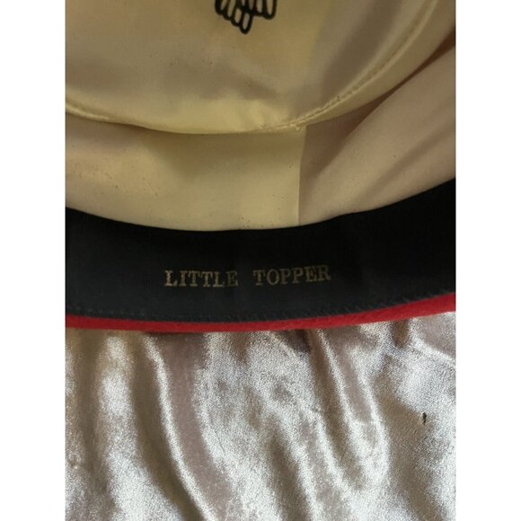 Capas Little Topper Red 100%Wool Felt  Hat Derby Wedding A MUST SEE PHOTOS SIZEM - Picture 8 of 16
